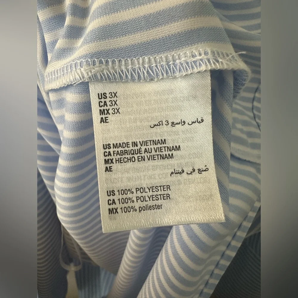 (Sold) Alfani | Blue Striped Blouse - Picture 6 of 7